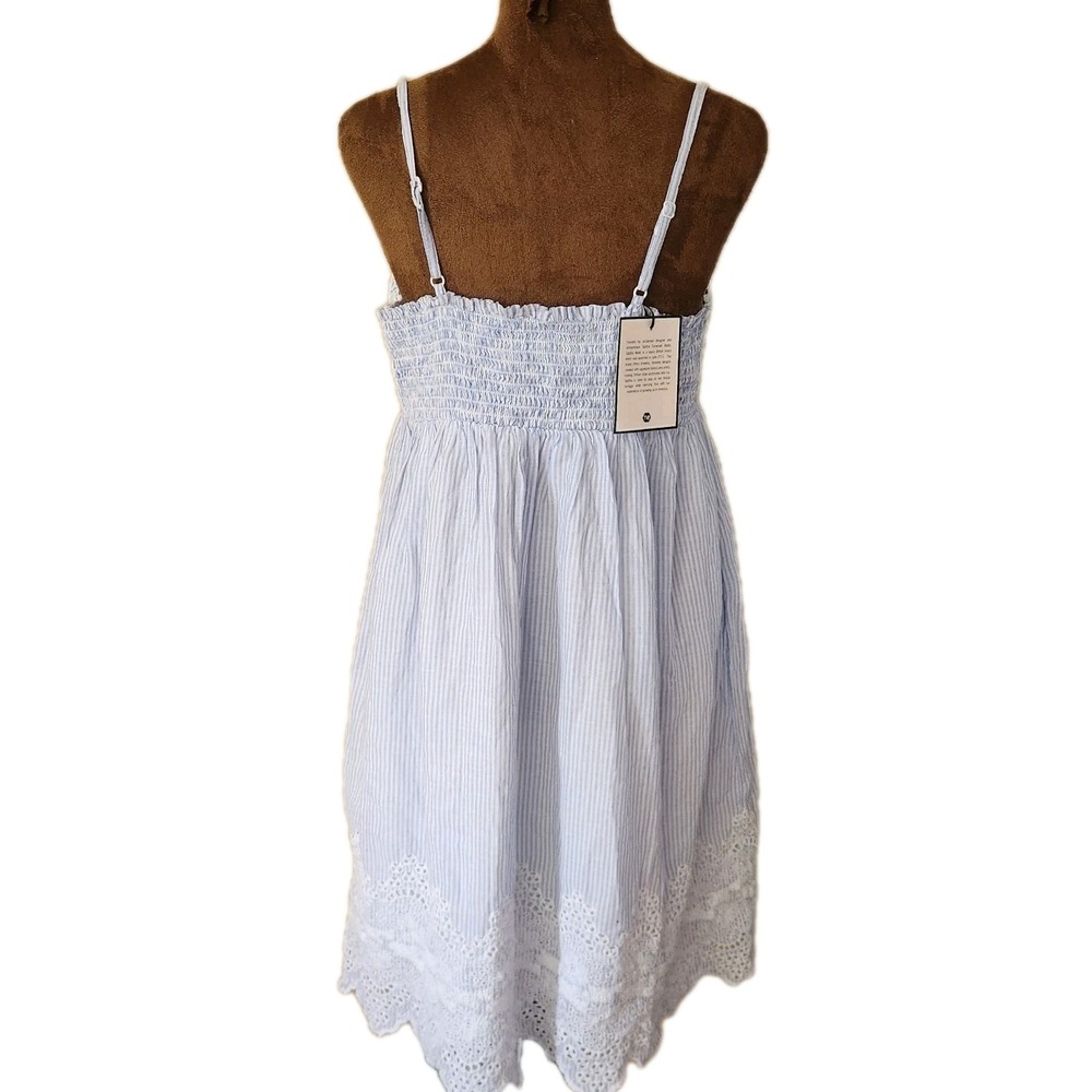 NWT Tabitha Webb Sleepwear Embroidered Lace-Trimmed Babydoll Nightgown L Cotton - Picture 3 of 8
